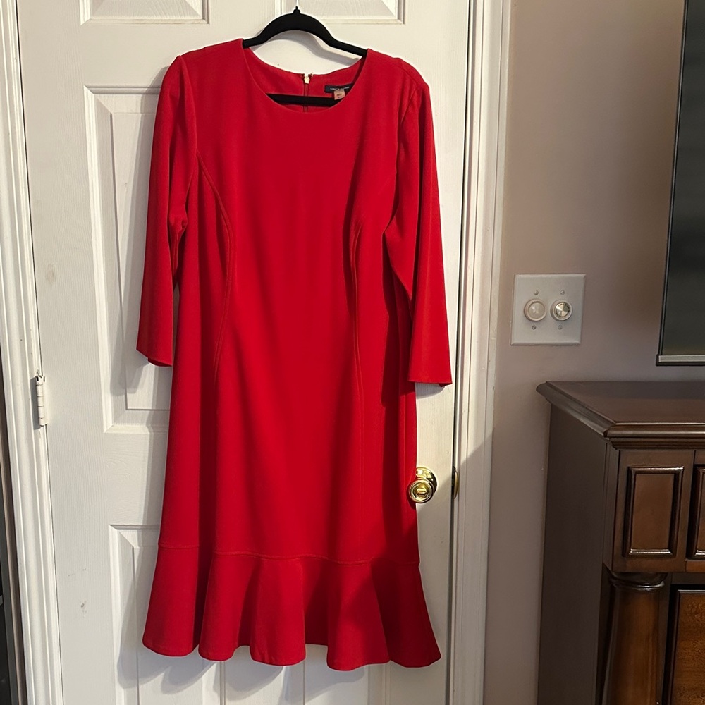 Tommy Hilfiger Elegant Red Women's Dress 16W. Worn Once.